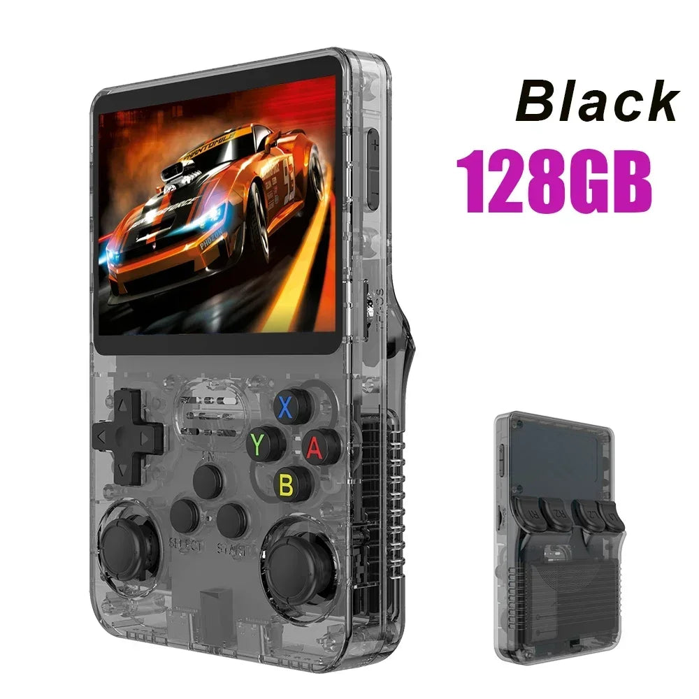 NEW R36S Retro Handheld Game Console Linux System 3.5 Inch IPS Screen Portable Pocket Video Player 64GB 128GB Games Kid Gift - DropZzzone