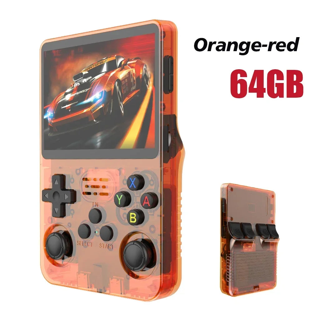 NEW R36S Retro Handheld Game Console Linux System 3.5 Inch IPS Screen Portable Pocket Video Player 64GB 128GB Games Kid Gift - DropZzzone