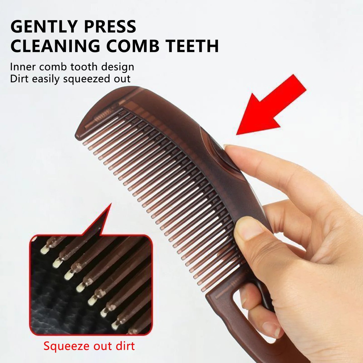 Dandruff Removal Scalp Hair Combs Hair Dressing Comb Self-Cleaning Anti-Static Massage brushes Hair Salon styling tools - DropZzzone