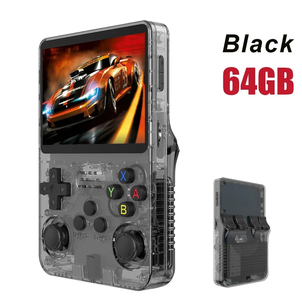 NEW R36S Retro Handheld Game Console Linux System 3.5 Inch IPS Screen Portable Pocket Video Player 64GB 128GB Games Kid Gift - DropZzzone