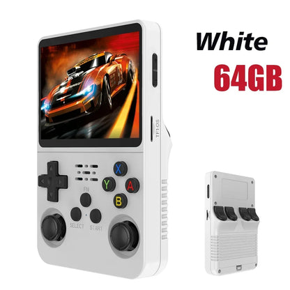 NEW R36S Retro Handheld Game Console Linux System 3.5 Inch IPS Screen Portable Pocket Video Player 64GB 128GB Games Kid Gift - DropZzzone