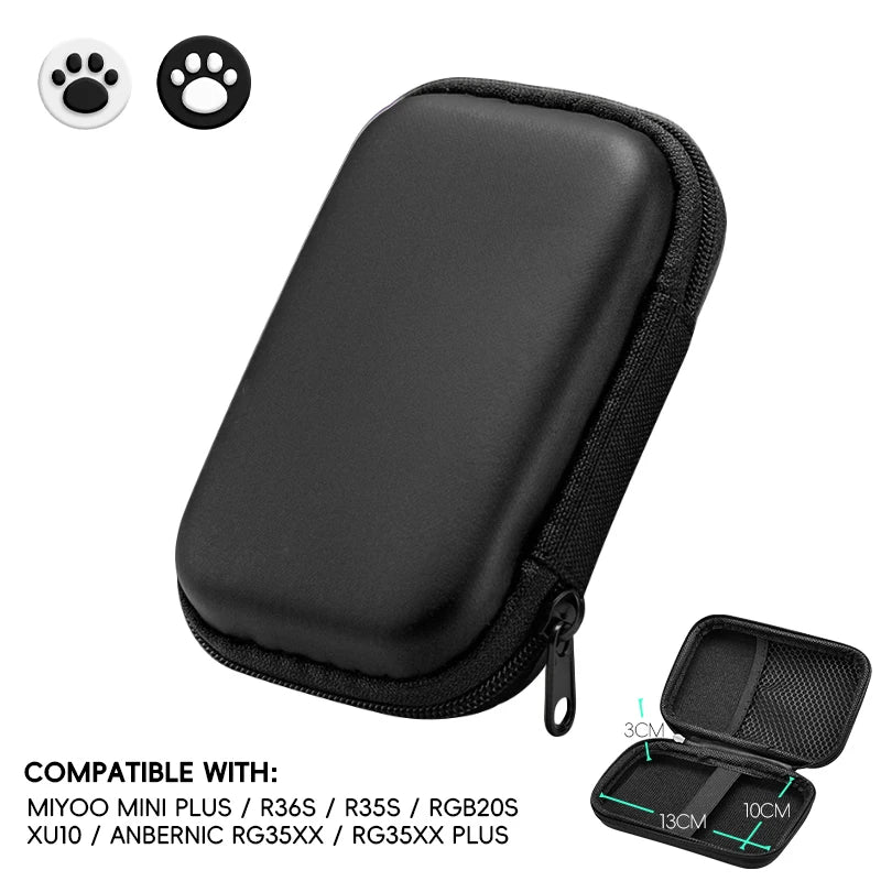 Data Frog for R36S Case Retro Video Game Bags EVA Cover Case for RG35XX R35S Miyoo Mini Plus Founded Protective Bag - DropZzzone