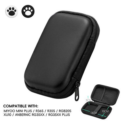 Data Frog for R36S Case Retro Video Game Bags EVA Cover Case for RG35XX R35S Miyoo Mini Plus Founded Protective Bag - DropZzzone