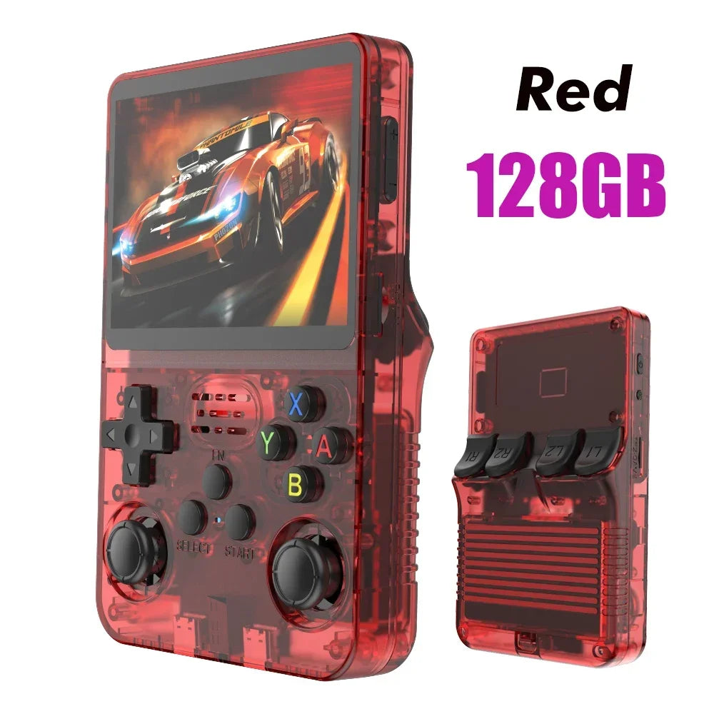 NEW R36S Retro Handheld Game Console Linux System 3.5 Inch IPS Screen Portable Pocket Video Player 64GB 128GB Games Kid Gift - DropZzzone